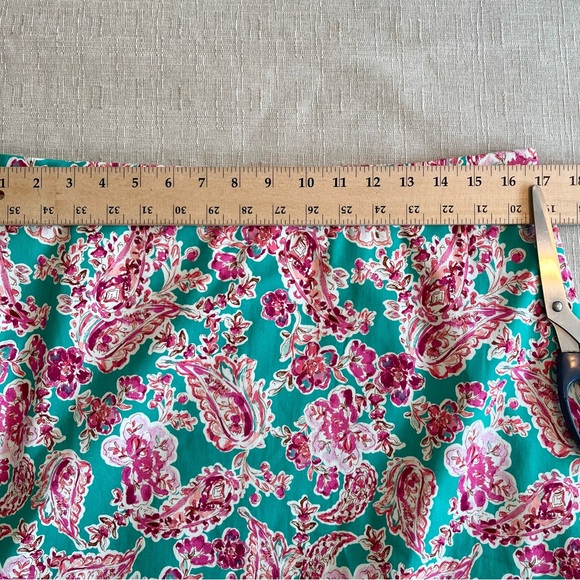 J Crew Factory Floral Printed Pencil Skirt Pink Sea Foam Summer 24 - Picture 12 of 16